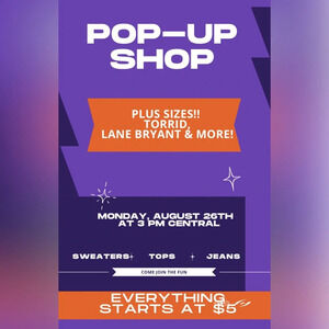 Pop up sale happening Today